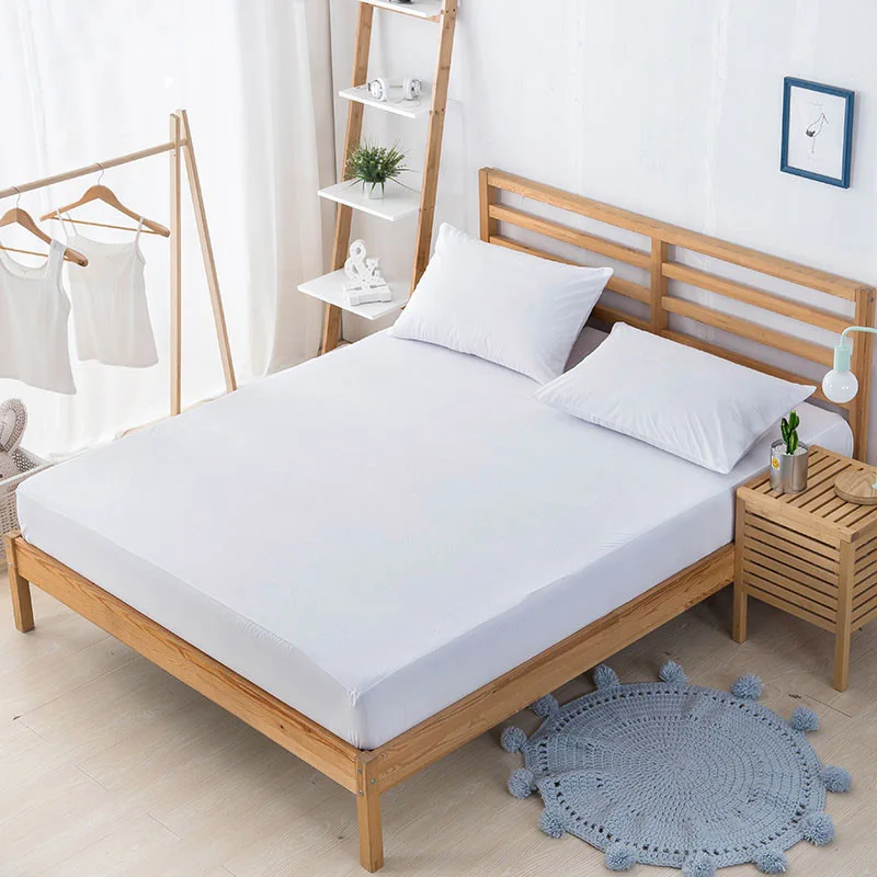 

Waterproof Mattress Cover Multi-size Watertight Mattress Protector Pad Fitted Sheet Separate Water Bed Linens with Elastic CD-04