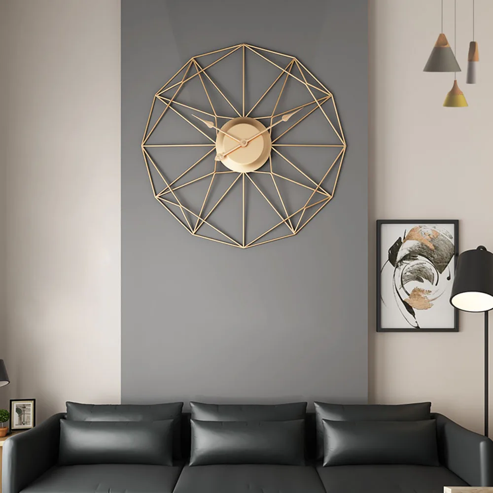 Reloj nórdico único de hierro para colgar en la pared reloj silencioso moderno relojes grandes para sala de estar estilo mediterráneo decoración del hogar Reloj nórdico único de hierro para colgar en la pared reloj silencioso moderno relojes grandes para sala de estar estilo mediterráneo decoración del hogar