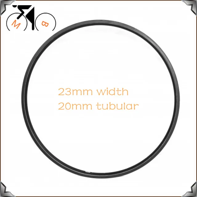 Cheap 1Pcs New customized 700C 20mm tubular  rims Road bike carbon fibre bicycle wheel rim with basalt  brake surface 