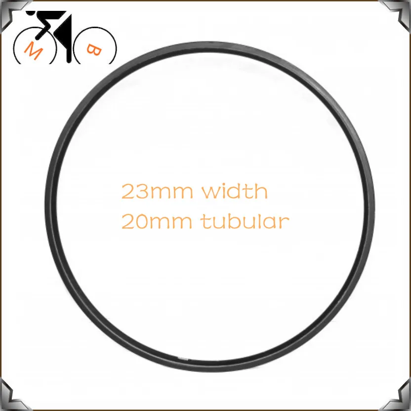 1Pcs New customized 700C 20mm tubular  rims Road bike carbon fibre bicycle wheel rim with basalt  brake surface