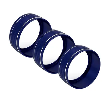 

For Subaru Forester WRX STI Impreza XV Crosstrek Aluminum AC Climate Control Knob Ring Covers A/C Air Condition Switch Trim Blue