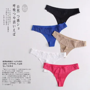 

5Pcs Lace G String Thong Low Waist Sexy Panties Women Plus Size Underwear Women Underwear Lingerie Tanga Seamless Panties