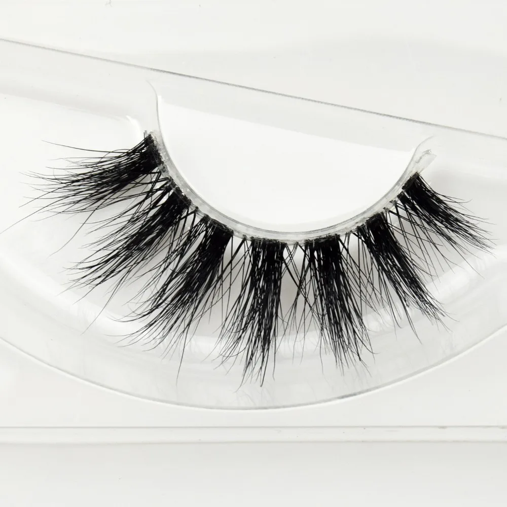 

New Arrival High Quanlity Crystal 3D Real Mink Lashes Eyelashes Extension Transparent Terrier Soft False Eye Lashes 1 Pair F41