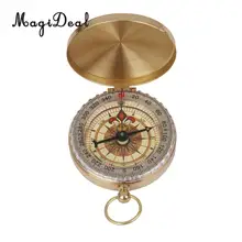 MagiDeal Прочный портативный 1 шт. Кемпинг Пешие Прогулки медный Компас для наружного выживания применение инструмент светящийся в темноте направляющий