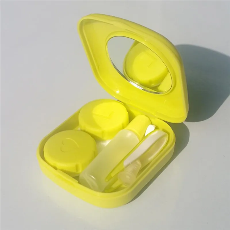Популярный мини квадратный чехол для контактных линз, дорожный набор, удобный для переноски зеркальный контейнер