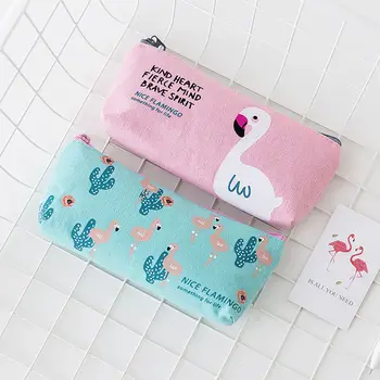 

Limit Shows 1Pc Popular pink Cartoon Flamingos Stationery Pencil Pen Bag Makeup Case Zipper Pouch school stationery gift hot
