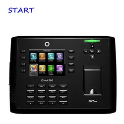 ICLOCK700 отпечатков пальцев посещаемость времени и Управление с Камера ZK регистратор времени с дактилоскопией с резервным Батарея