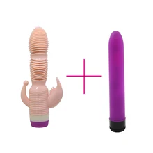 YEMA 2 PCS/Set Multi Speed Triple Vibration+4 Color Wand Vibrator G Spot Clitoris Dual Stimulate Sex Toys for Women Sextoy