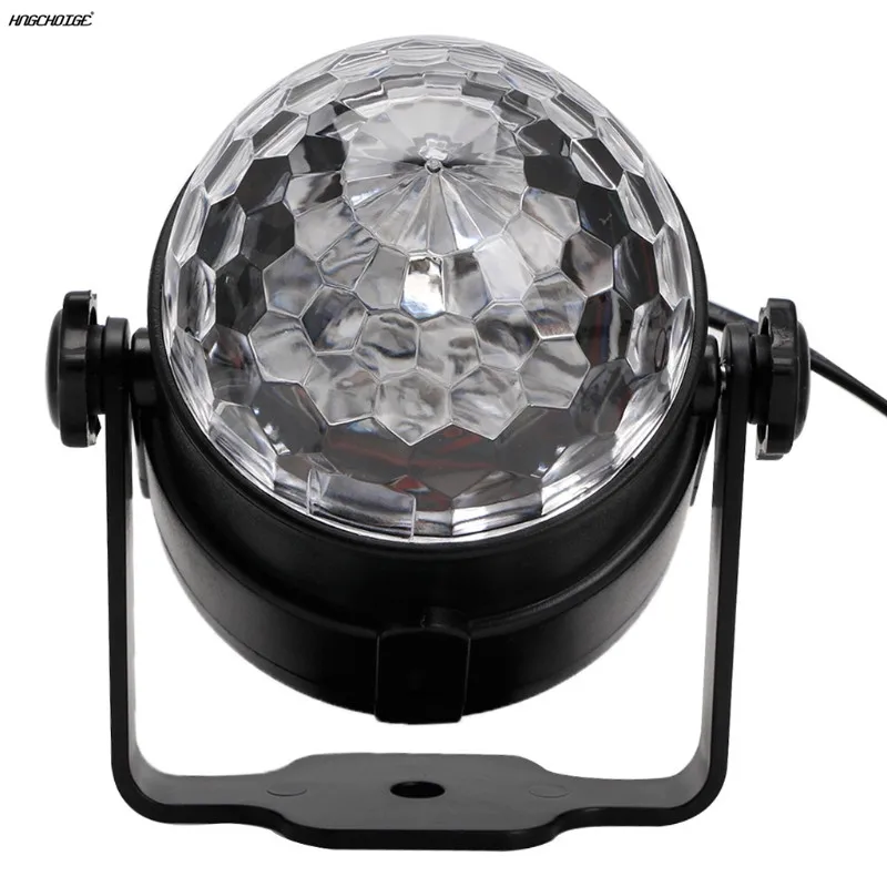 

IR Remote RGB LED Crystal Magic Rotating Ball Stage Light Colorful DJ light