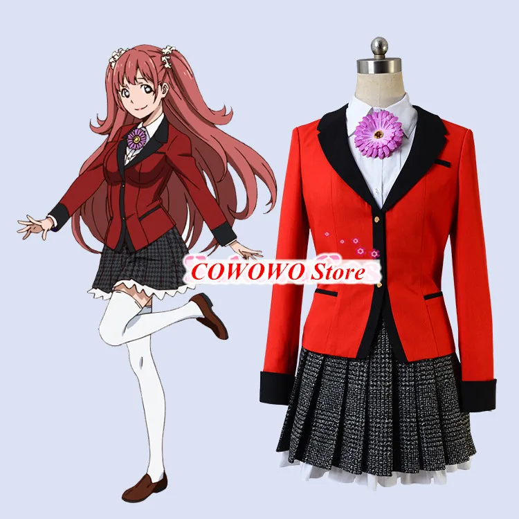 Аниме! Kakegurui-компульсивный игрок Yumemite Yumemi школьная форма Lovely Косплей-костюм горничной костюм на заказ размер бесплатная доставка