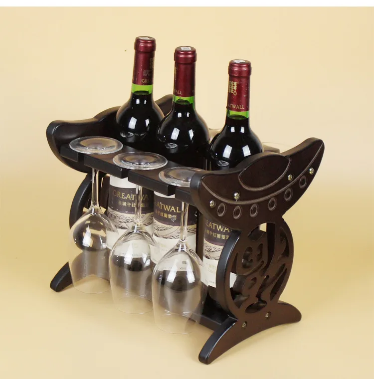 buy D creative Home Furnishing European wine rack TV cabinet cabinet wood living room decor decoration modern minimalist
