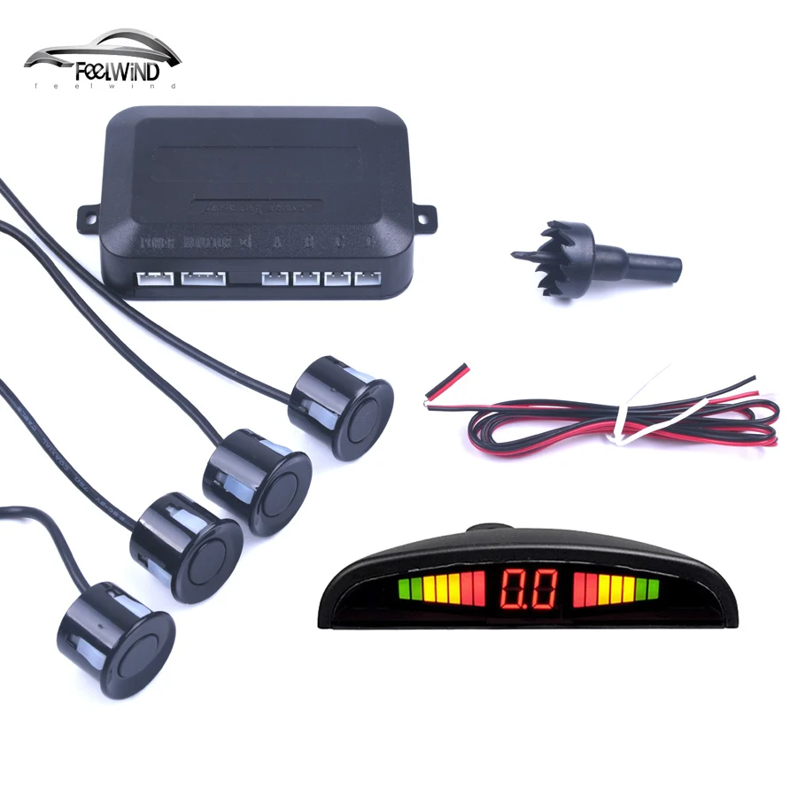 Prix pour Voiture Auto Parktronic LED Capteur de Stationnement Avec 4 Capteurs Inverse De Voiture De Sauvegarde Parking Radar Moniteur Détecteur de Système de Rétroéclairage Affichage Prix pour Voiture Auto Parktronic LED Capteur de Stationnement Avec 4 Capteurs Inverse De Voiture De Sauvegarde Parking Radar Moniteur Détecteur de Système de Rétroéclairage Affichage