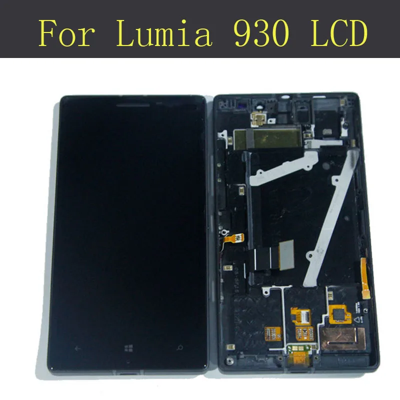

100% tested new LCD For Lumia 930 LCD Display Touch Screen Digitizer with Frame Assembly free shipping+tools free