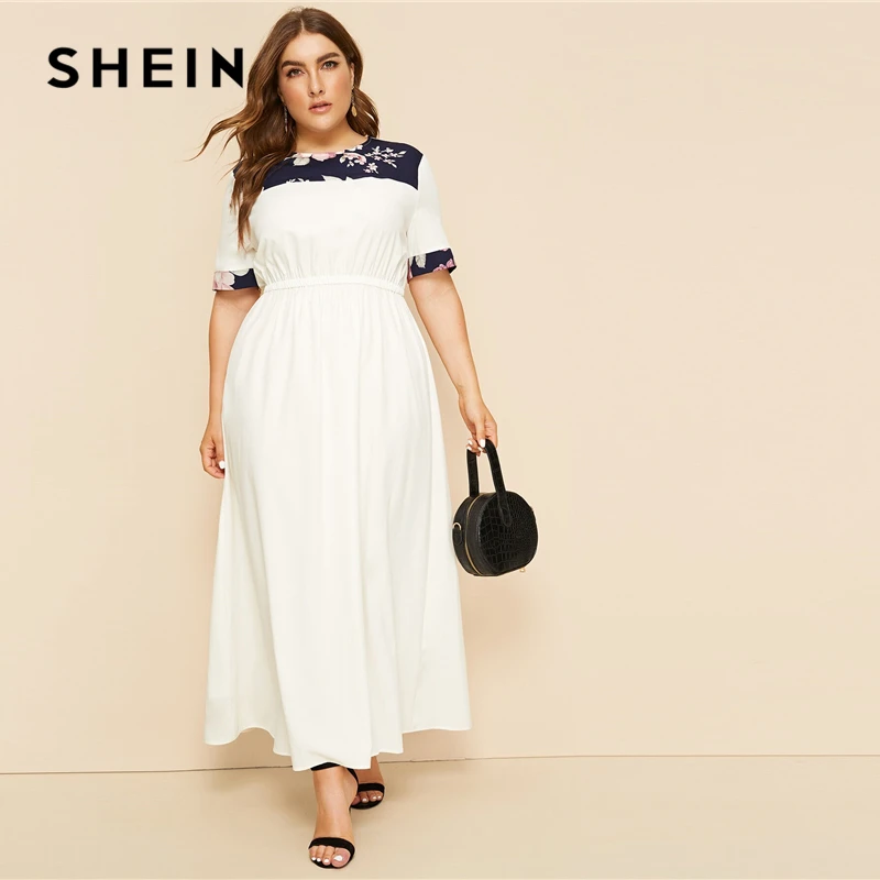 shein floral print plunge kimono dress