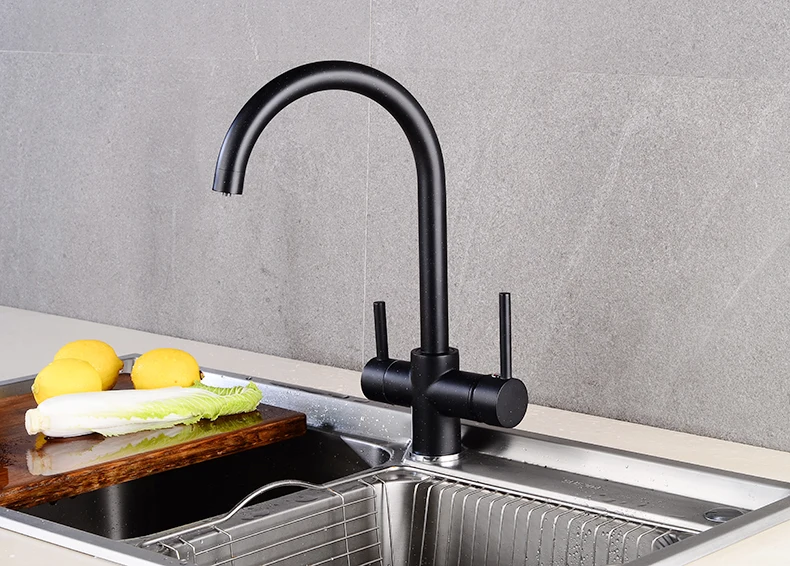 kitchen faucet with filtered water water filter taps Double Bend right angle Faucet brass made drinking water faucet sink tap