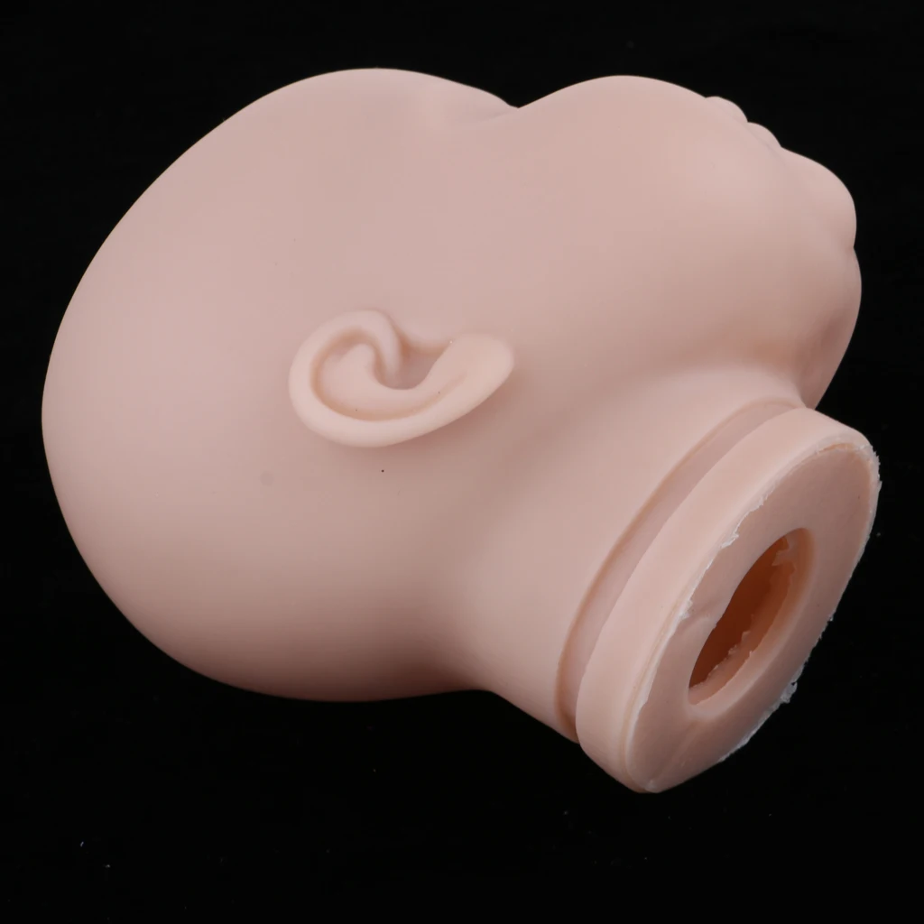 Handmade Unpainted 22inch Reborn Doll Head Sculpt Model Silicone Head Carving Mold DIY Making