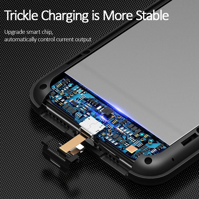 USAMS Smart Battery Case Charger For iPhone XR XS Max,Battery Case External Power Bank Backup Powerbank for iPhone X XS