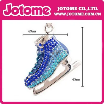 

Vintage HOTSALE Ice Skate shape Gift Rhinestone Charm Pendant