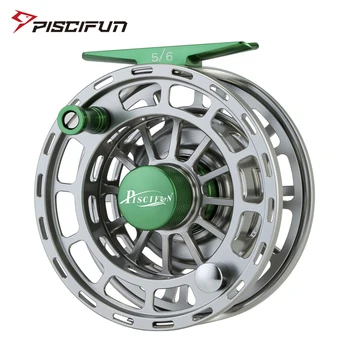 شراءPiscifun Platte الأخضر يطير الصيد بكرة 3/4 5/6 7/8 9/10 WT ماكينة بتحكم رقمي بالكمبيوتر قطع الصيد بكرة كبيرة أربور الألومنيوم يطير بكرة