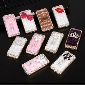 

100pcs/lot Electronic Cigarette Lighter USB Rechargeable Lighter Creative Ladies Luxury Replica Diamond Windproof Best Gifts