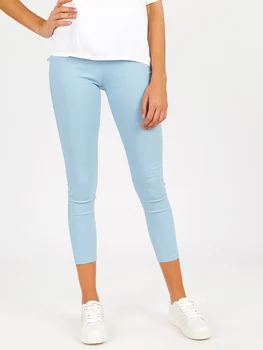 

High-waist elastic skinny three quarter trousers