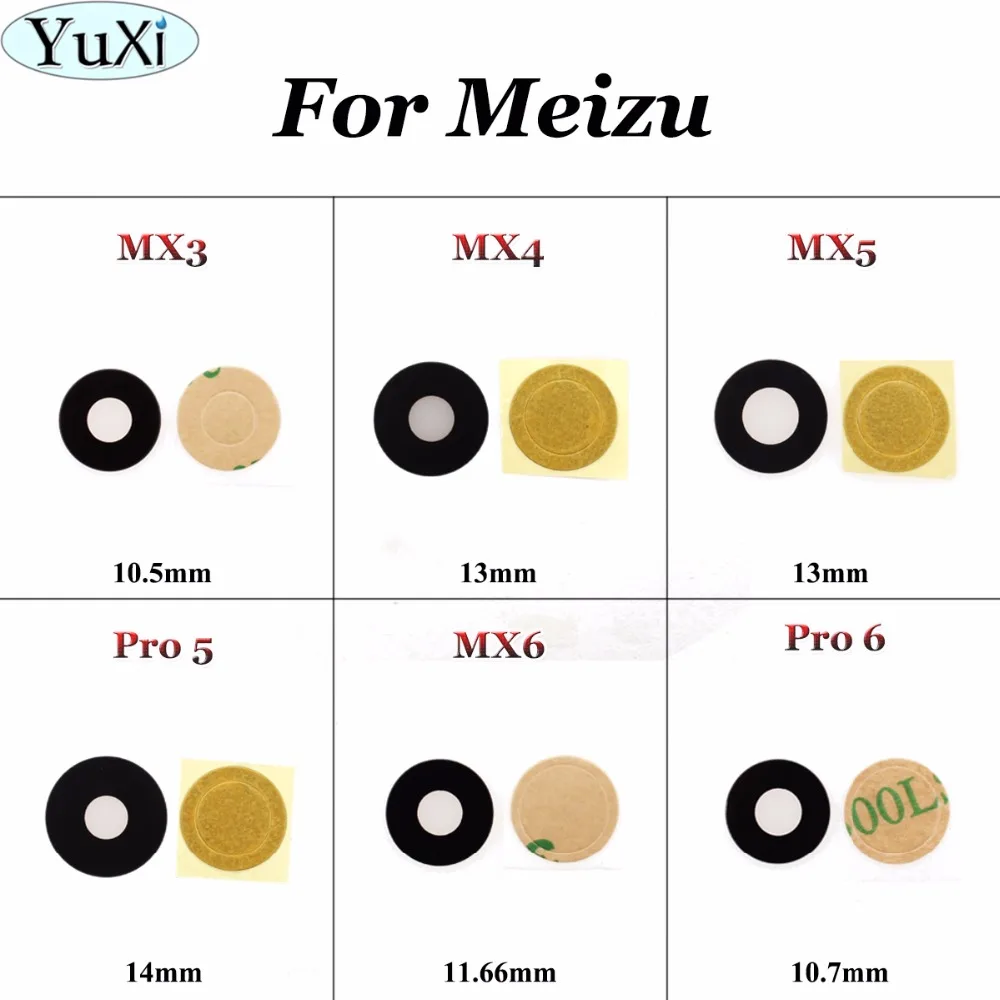 

YuXi For Meizu Mini Pro 6/Pro 5 MX6/MX5/MX4/MX3 Camera Glass Lens Replacement Back Cover