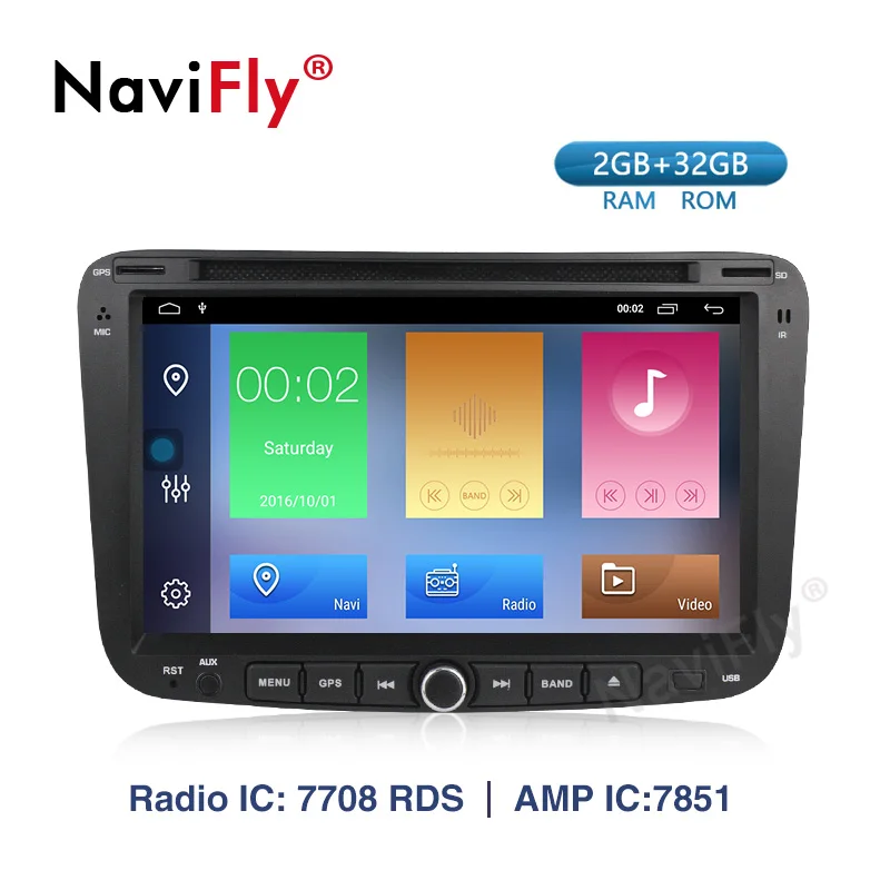 NaviFly Android9.1 32G ROM Russian menu russia car CD player for Emgrand EC7 2012 2013 2014 with USB SD GPS Navigator | Автомобили и