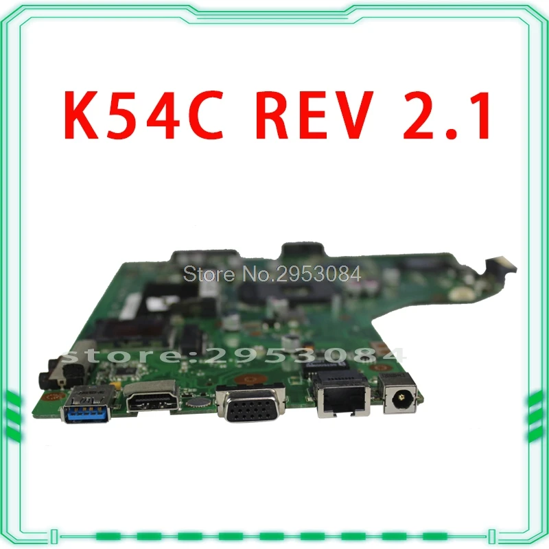 Дизайн для ASUS K54C X54C Материнская плата ноутбука K54C K54Ly K54hR REV: 2,1 HM65 PGA989 USB3.0 DDR3 VRAN 60-N9TMB1000 с оперативной памятью