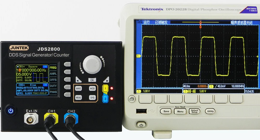 JUNTEK JDS2800-60M 60 МГц генератор сигналов цифровой контроль двухканальный DDS функция генератор сигналов частотомер произвольный