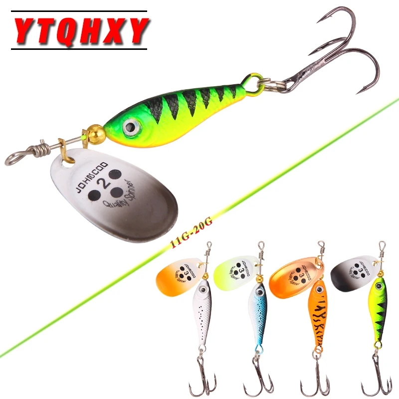 

YTQHXY Spinner Bait Sequin Spoon Metal wobbler 11g 15g 20g Artificial smart lure Fishing Lures With Treble Hook Catfish YE-194