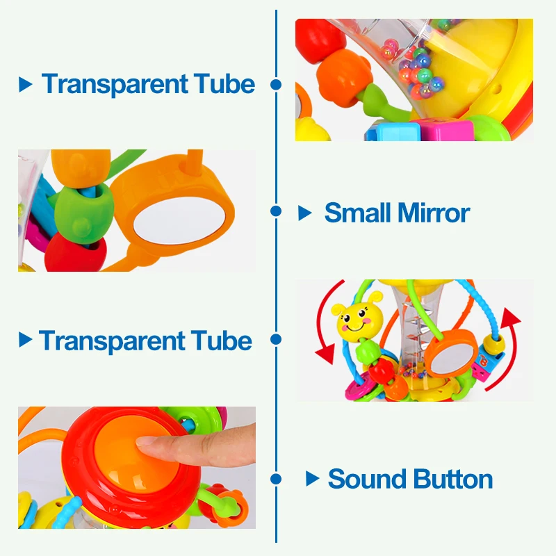 HUILE TOYS Baby Toys Ball 929 Baby Rattles Educational Toys for Babies Grasping Ball Puzzle Multifunction Bell Ball 0-18 Months HUILE TOYS Baby Toys Ball 929 Baby Rattles Educational Toys for Babies Grasping Ball Puzzle Multifunction Bell Ball 0-18 Months