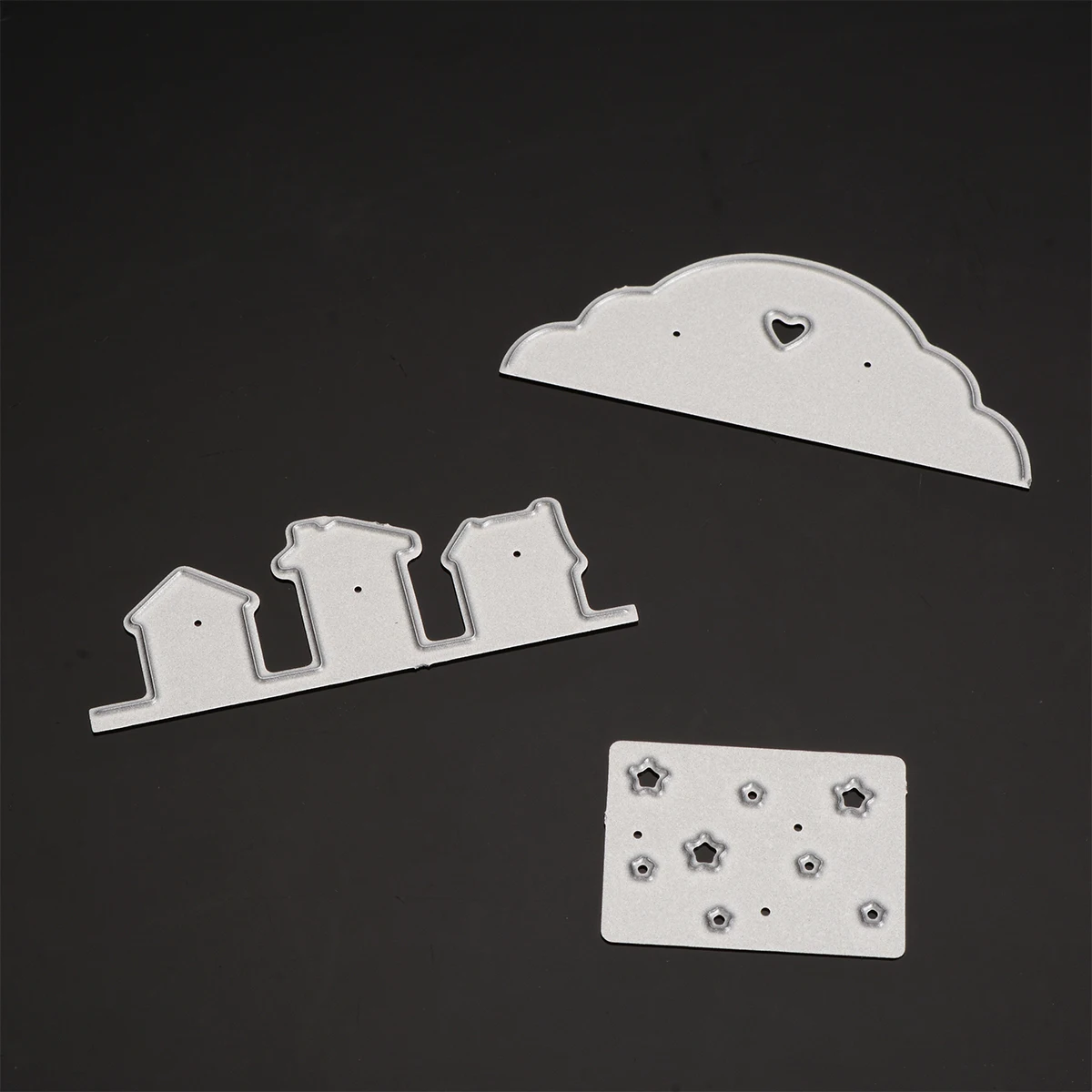 Village House Trees Cutting Dies Stencil for DIY Scrapbooking Album Decorative Paper Cards Embossing Cut Dies