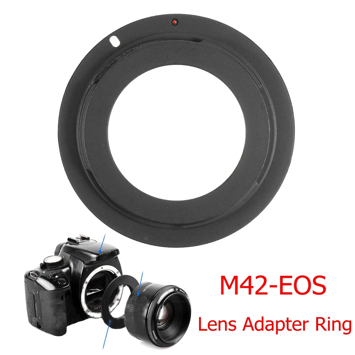 Camera M42 EOS Lens Mount Adapter Ring Black For Canon EOS Digital SLR