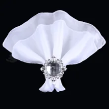 60 шт. акрил Silver-Plated diamond Кольца для салфеток для свадьбы подарки для праздничный ужин Бизнес развлекательных