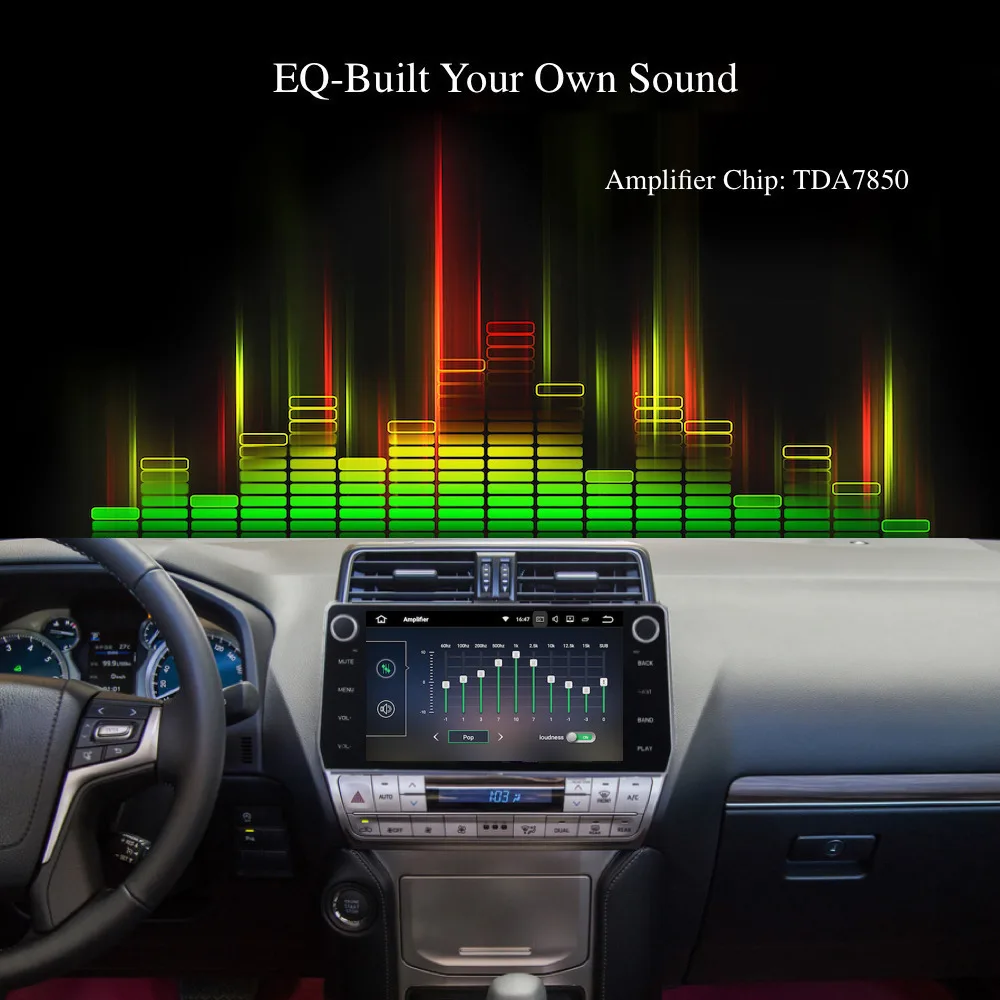 Clearance Android 8.0/7.1 2 din Car radio GPS  for Toyota Prado headunit 2018 with 10.2" Touch Screen support 360 Factory camera 3