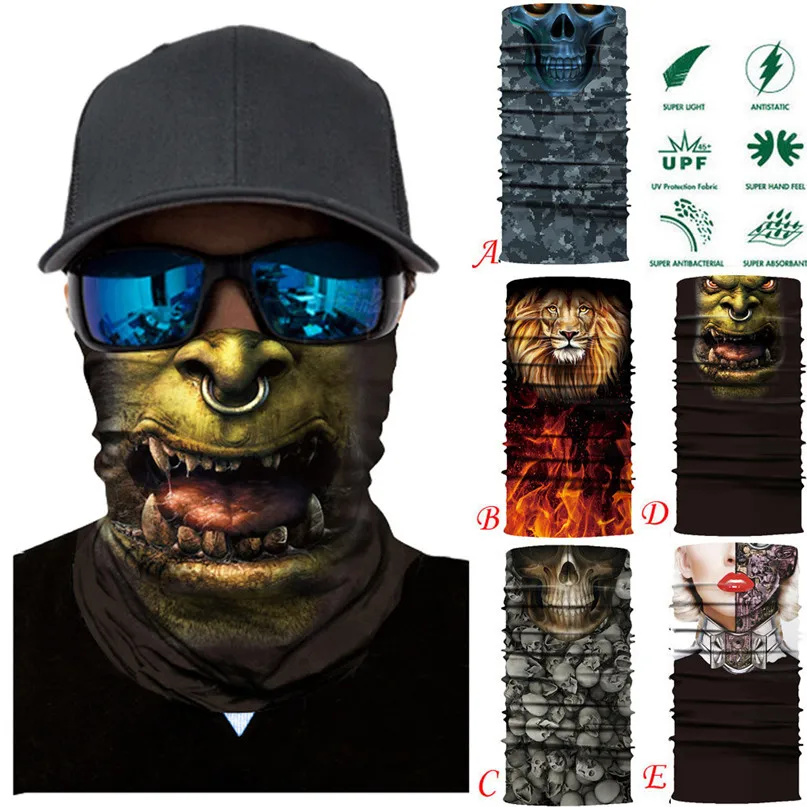 Cycling Face Mask Full Function Ski Motorcycle Riding Neck Tube Warmer Cycling Biker Scarf Wind Face Mask #2D10 (1)