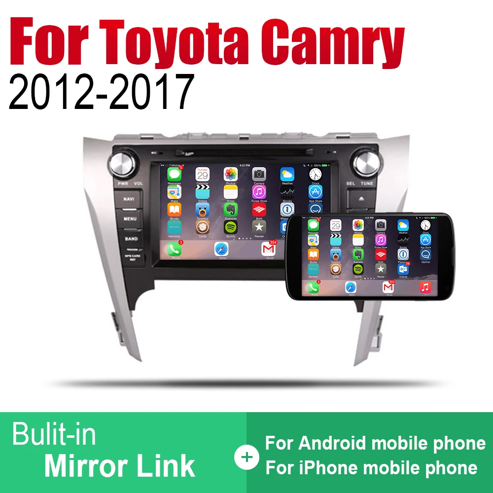 Discount ZaiXi Android Car DVD GPS Navi for Toyota Camry 2012~2017 player Navigation WiFi Bluetooth Mulitmedia system audio stereo EQ 4