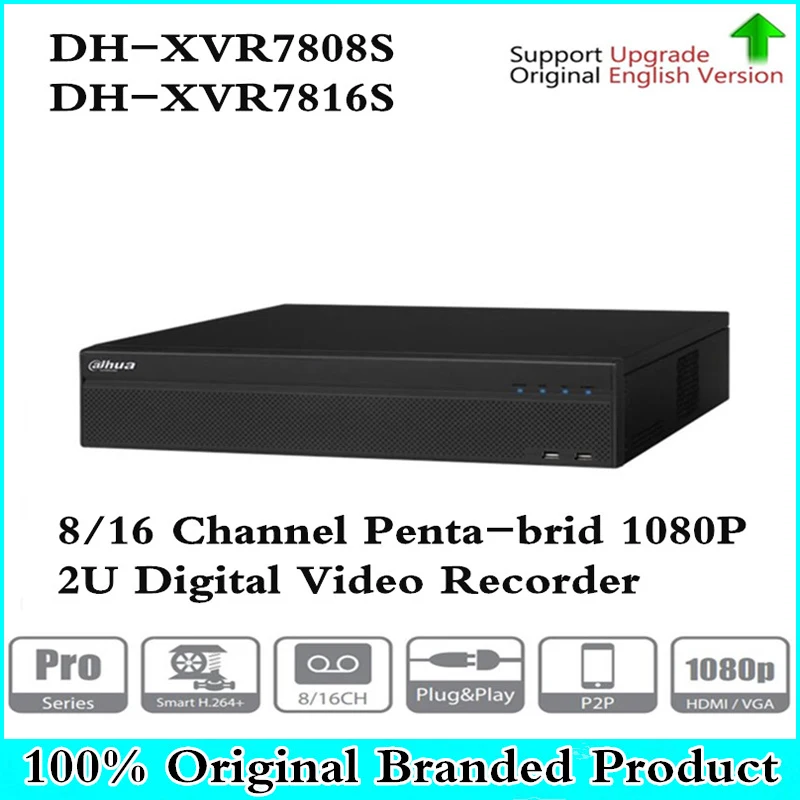 

DH XVR7808S XVR7816S XVR 8/16 Channel Penta-brid 1080P 2U Digital Video Recorder support HDCVI/AHD/TVI/CVBS/IP video inputs