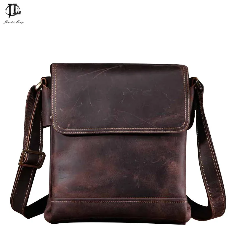 fashion Men s Crazy horse genuine font b Leather b font Briefcase font b Handbag b
