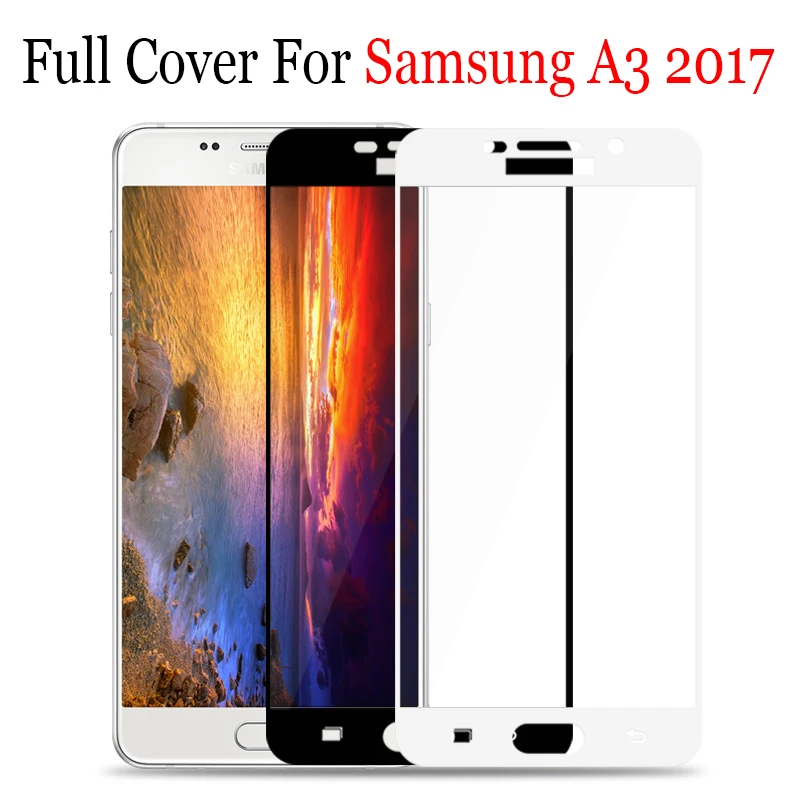 For Samsung Galaxy A3 2016 Tempered Glass 9H Premium Full Cover Explosion-proof Screen Protector film for 2017 |