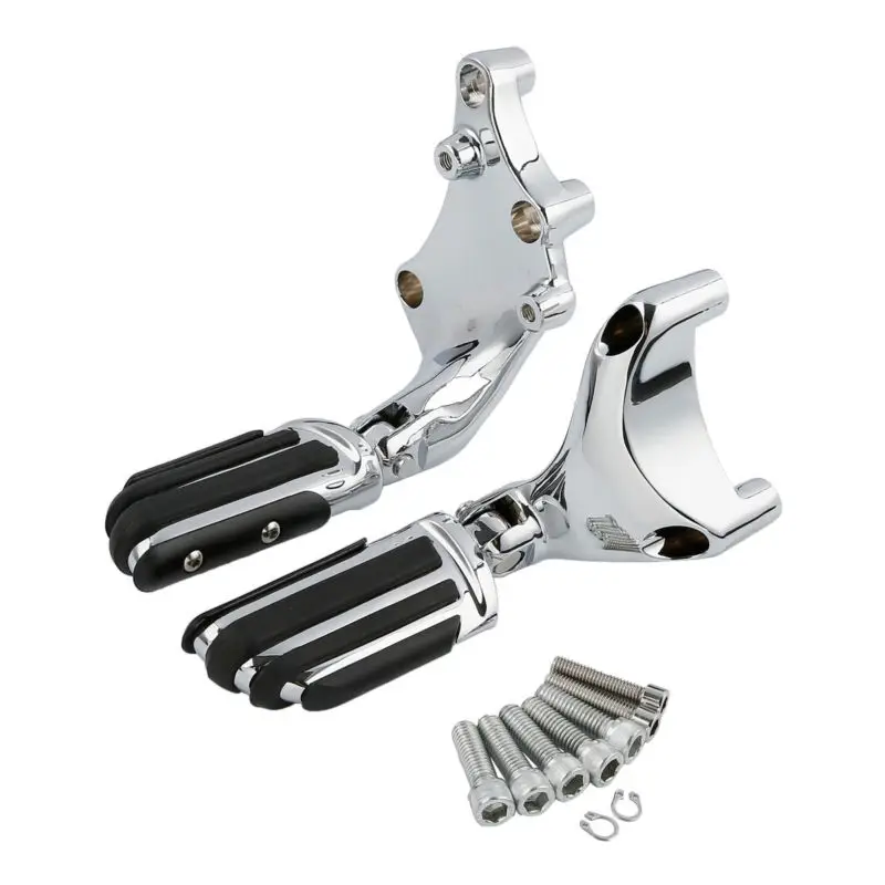 Adjustable Foot peg W/Mount Brackets For Honda Yamaha Suzuki Kawasaki