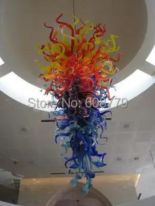 $ Free Shipping Colorful Modern Crystal Large Hotel Chandelier