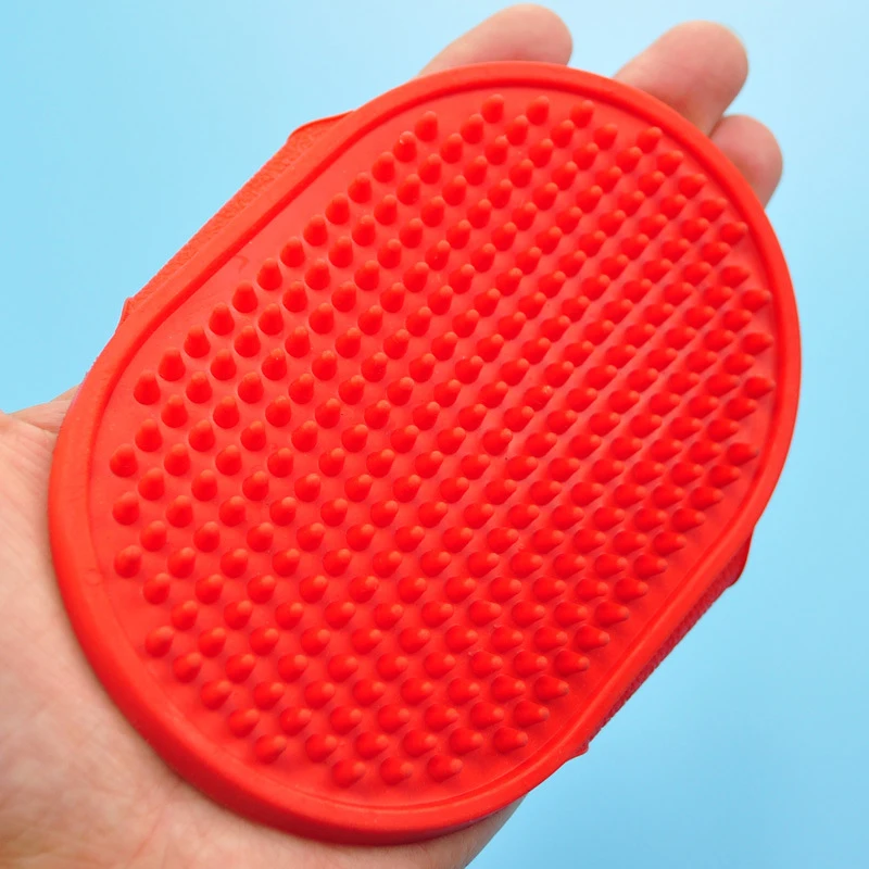 

Pet Dog Cat Bath Brush Comb Rubber Massage Brush Bathing Cat Dog Massage for Pet Bathing Tools Supplies Red Blue 1PC