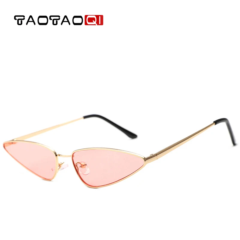TAOTAOQI Fashion Cat Eye Sunglasses Women Designer Triangle Small Frame