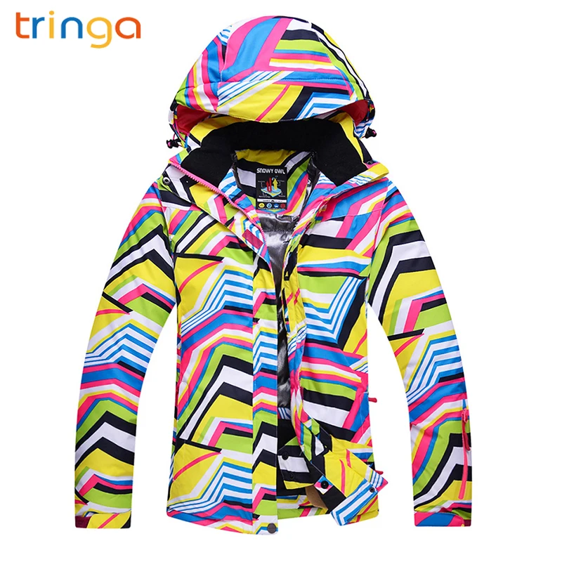 TRINGA جديد الشتاء النساء بدلة تزلج على الجليد التزلج سترة الملابس يندبروف ماء تنفس في الهواء الطلق السياحة الرياضية بدلة تزلج