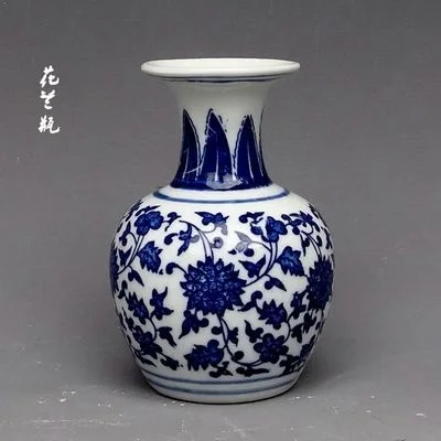 Guci YEFINE винтажный домашний декор керамические вазы для цветов для дома антикварная традиционная китайская синяя и белая фарфоровая ваза для потока - Цвет: N