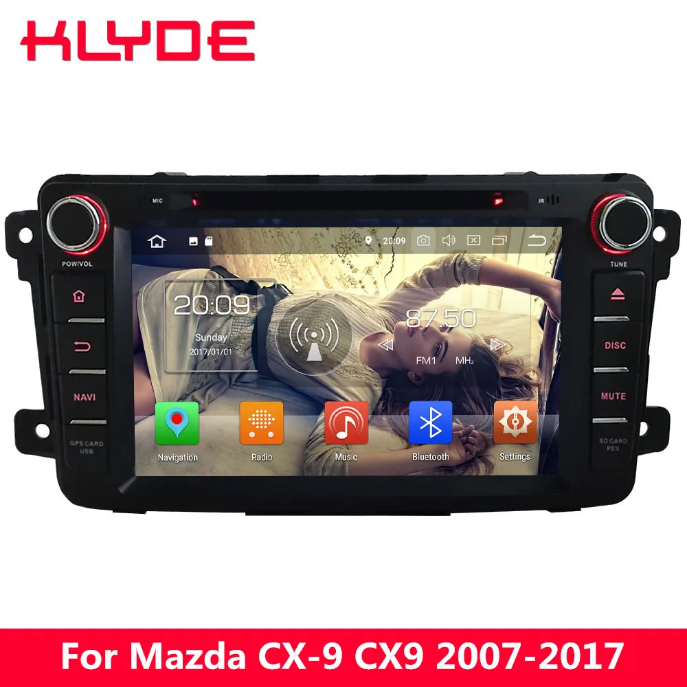 

KLYDE 8" 4G WIFI Octa Core 4GB RAM 32GB ROM Android 8.0 7.1 Car DVD Multimedia Player Stereo Radio GPS For Mazda CX-9 2007-2017