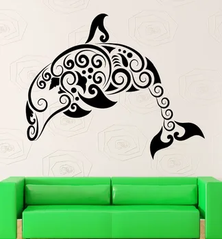 

Dolphin Vinyl Decal Marine Ocean Bathroom Pattern Decor Wall Stickers