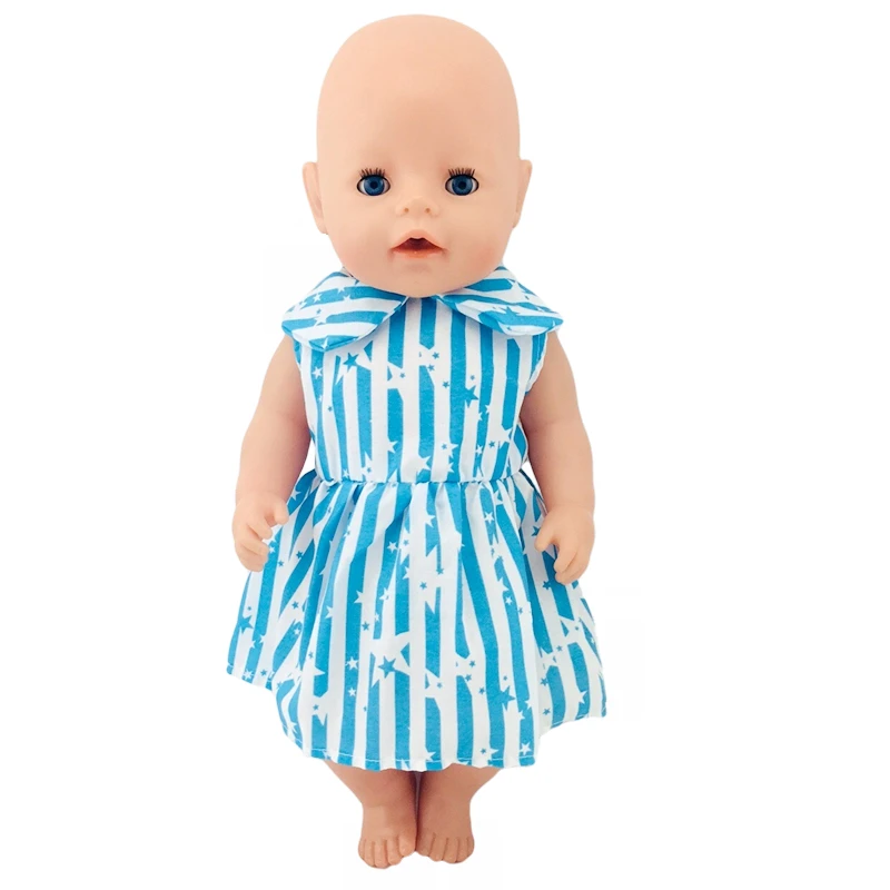 

Clothes For Doll Fit 18 inch 43cm Born New Baby Girl blue line Unicorn Mermaid Clothes Accessories For Baby Birthday Gift