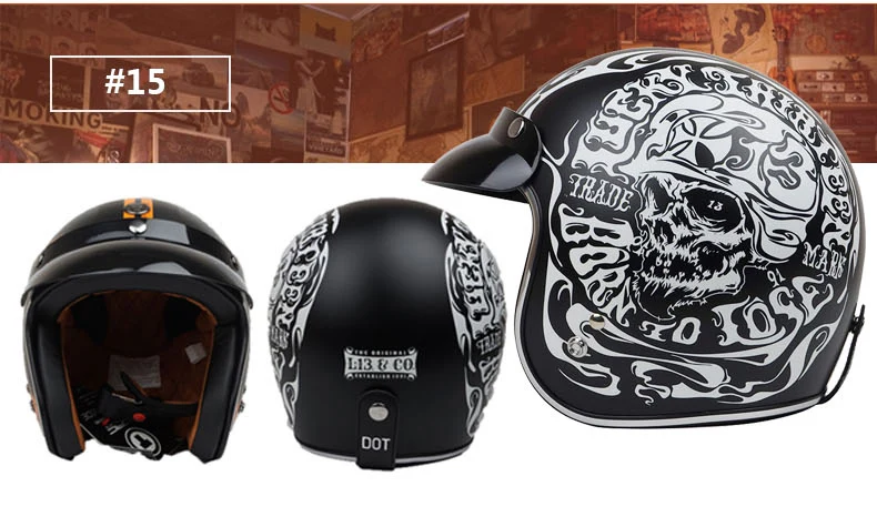 Винтаж TORC T50 Route 66 moto rcycle шлем 3/4 открытый шлем крутой череп moto casco moto cicleta Capacete DOT утвержден